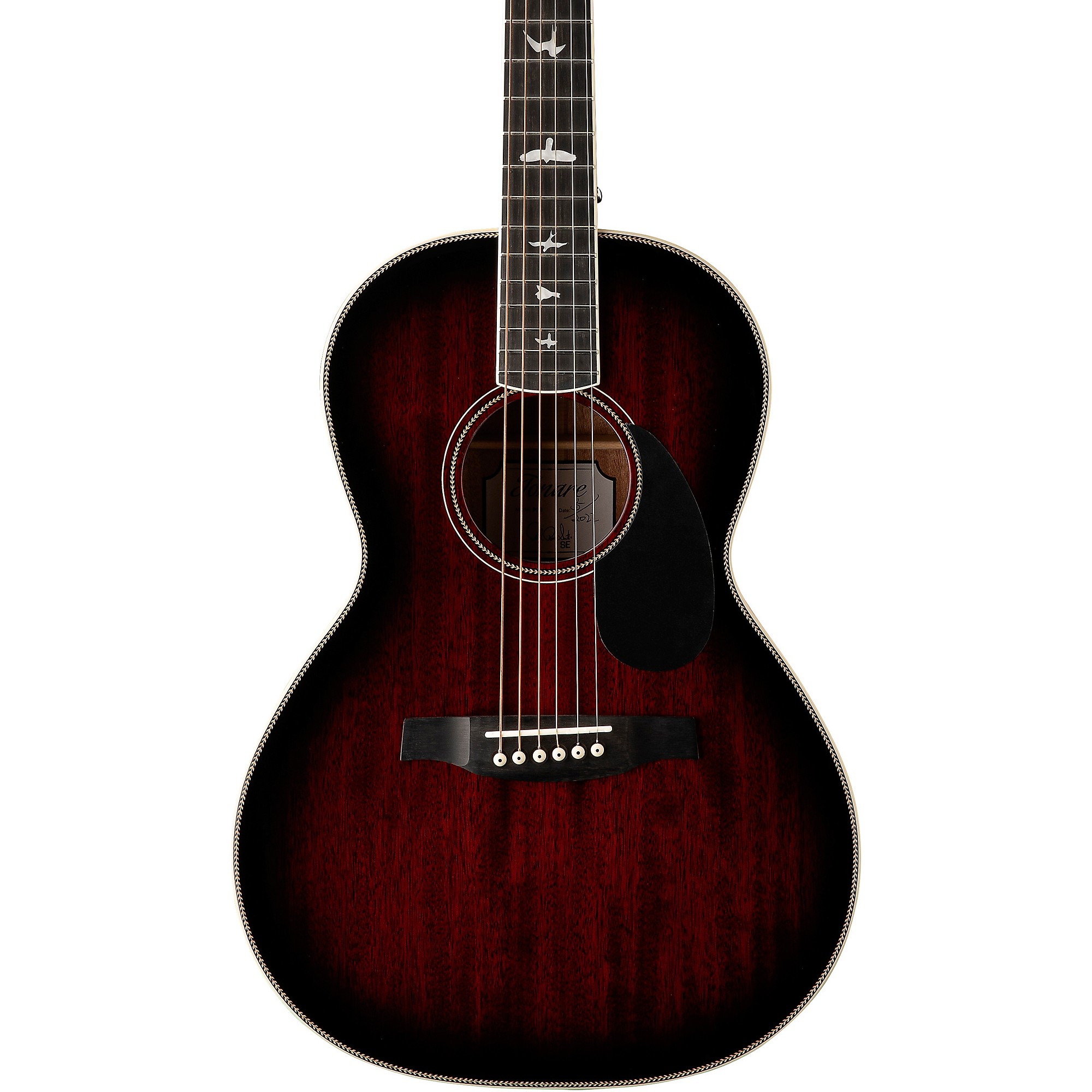 PRS SE P20E Parlor Acoustic-Electric Guitar Fire Red Burst