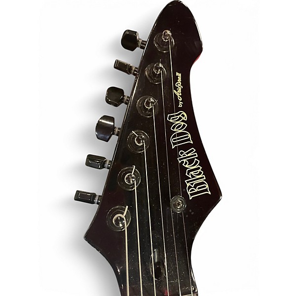 Vintage 1980s Aria Pro Ii BLACK DOG Black Solid Body Electric