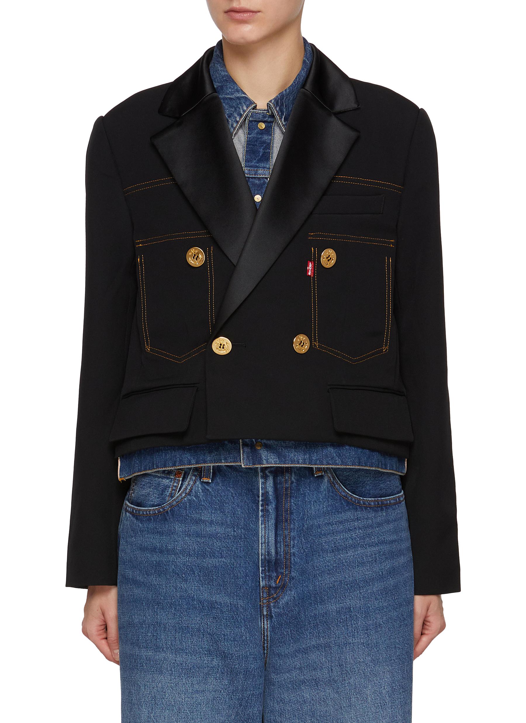 SACAI | x Levi's Double Breasted Matelassé Twill Jacket | Women