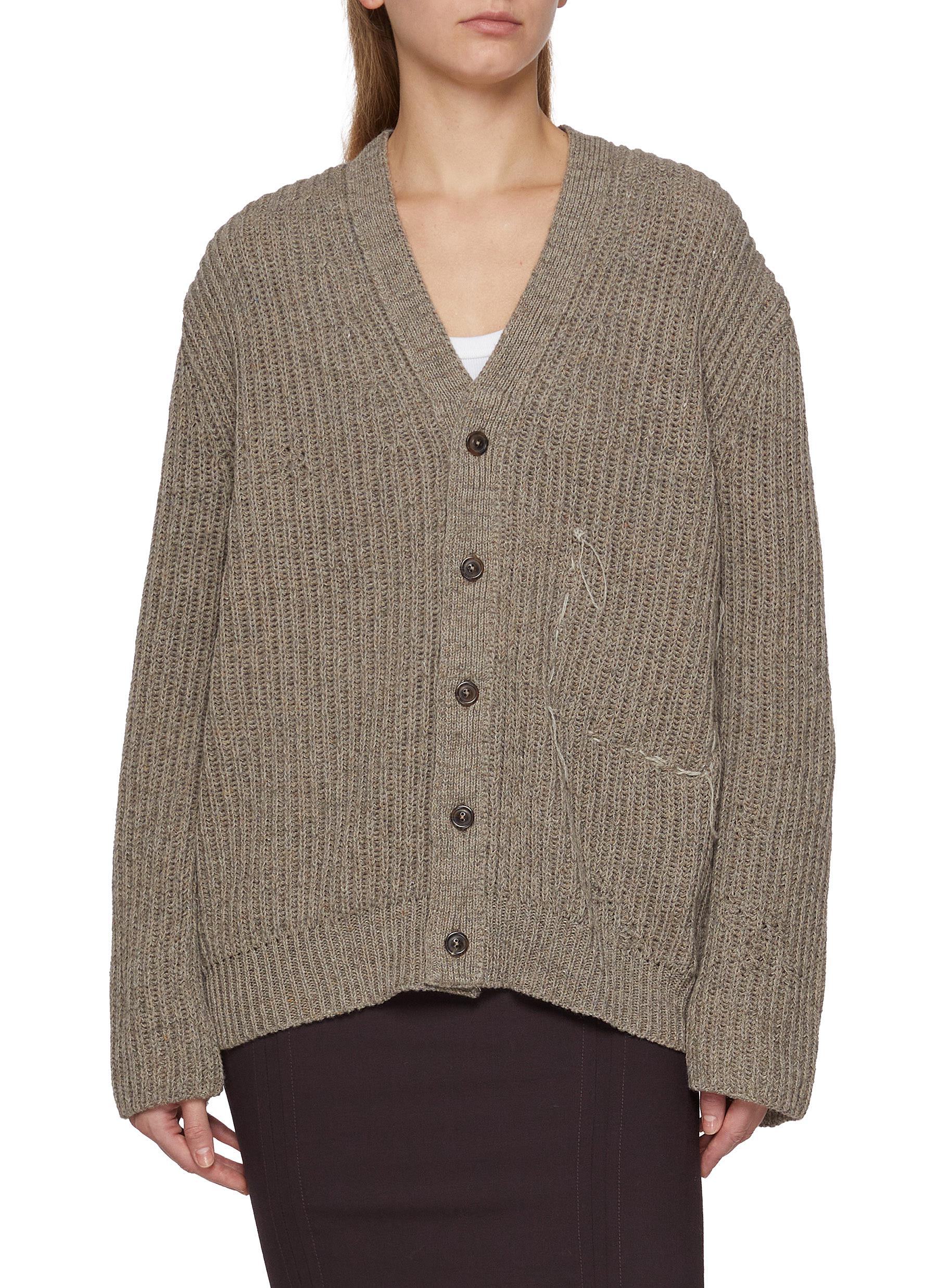 MAISON MARGIELA | Chunky Ribbed Knit Cardigan | Women | Lane Crawford