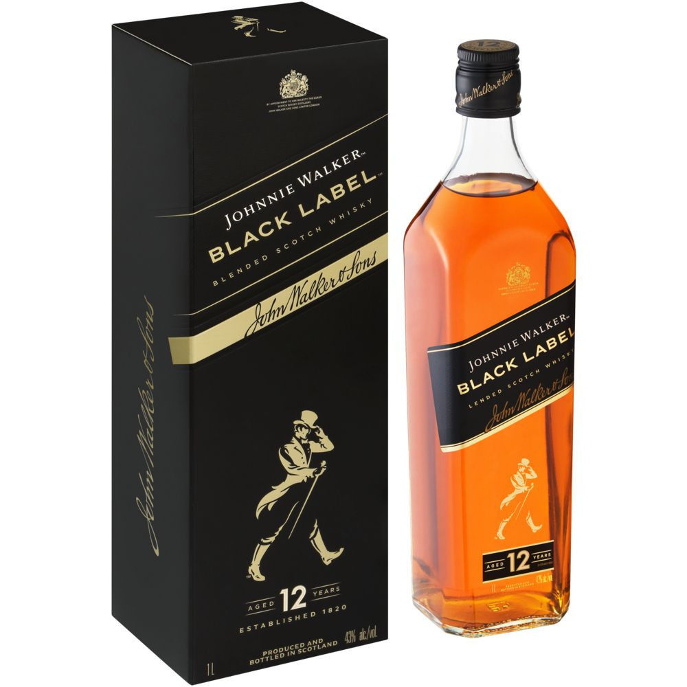 Johnnie Walker Black Label Blended Scotch 1L | Lisa's Liquor Barn