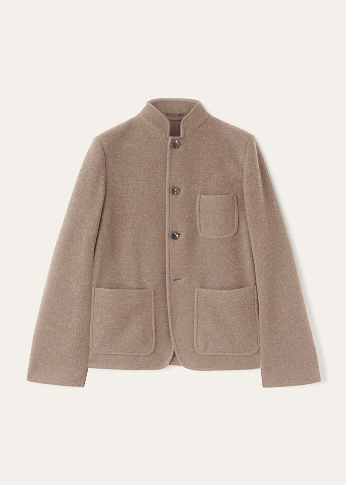 Spagna Mini Jacket Pecora Nera® Steel Brown | Jackets Loro Piana US