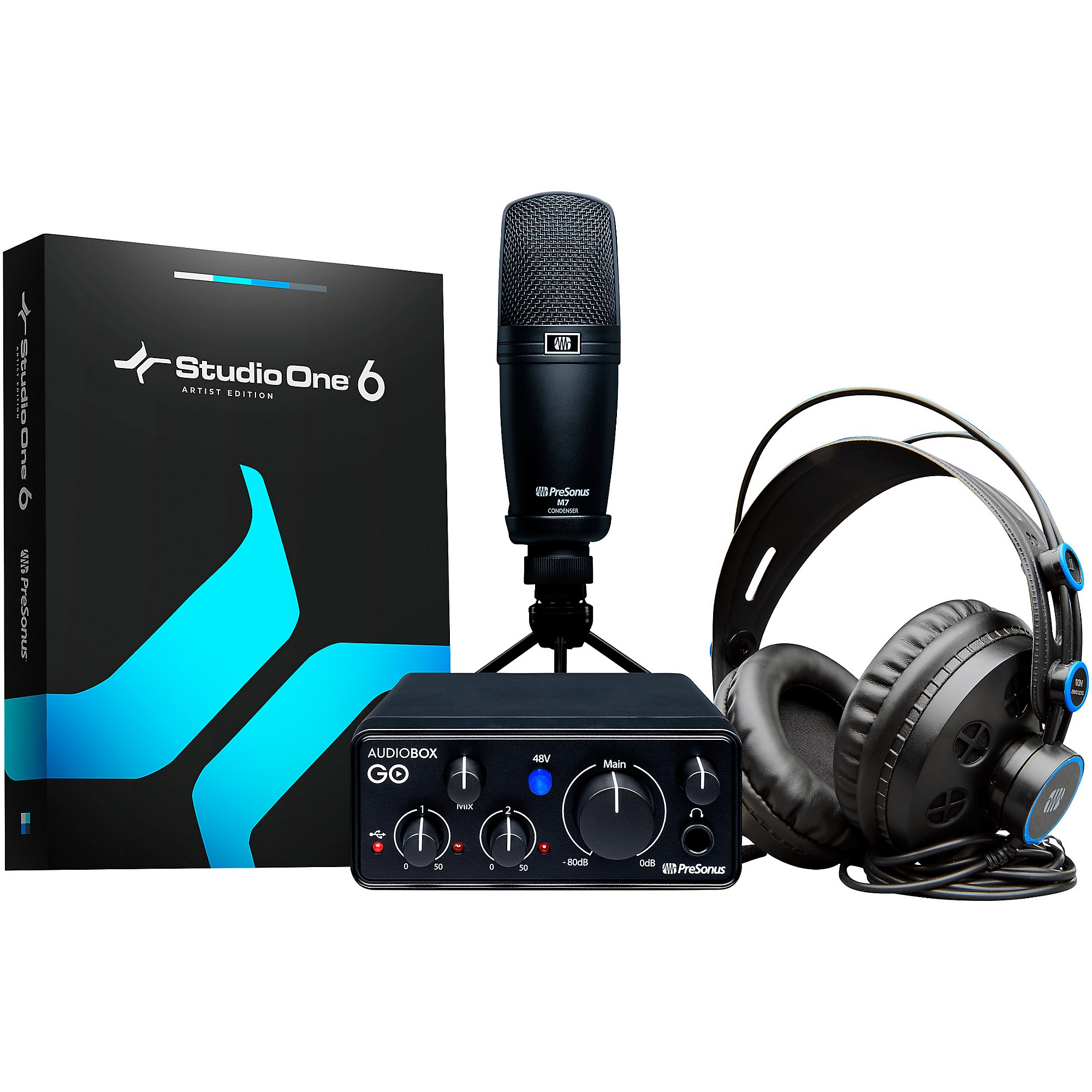 PreSonus AudioBox GO Creator Recording Bundle With Studio One