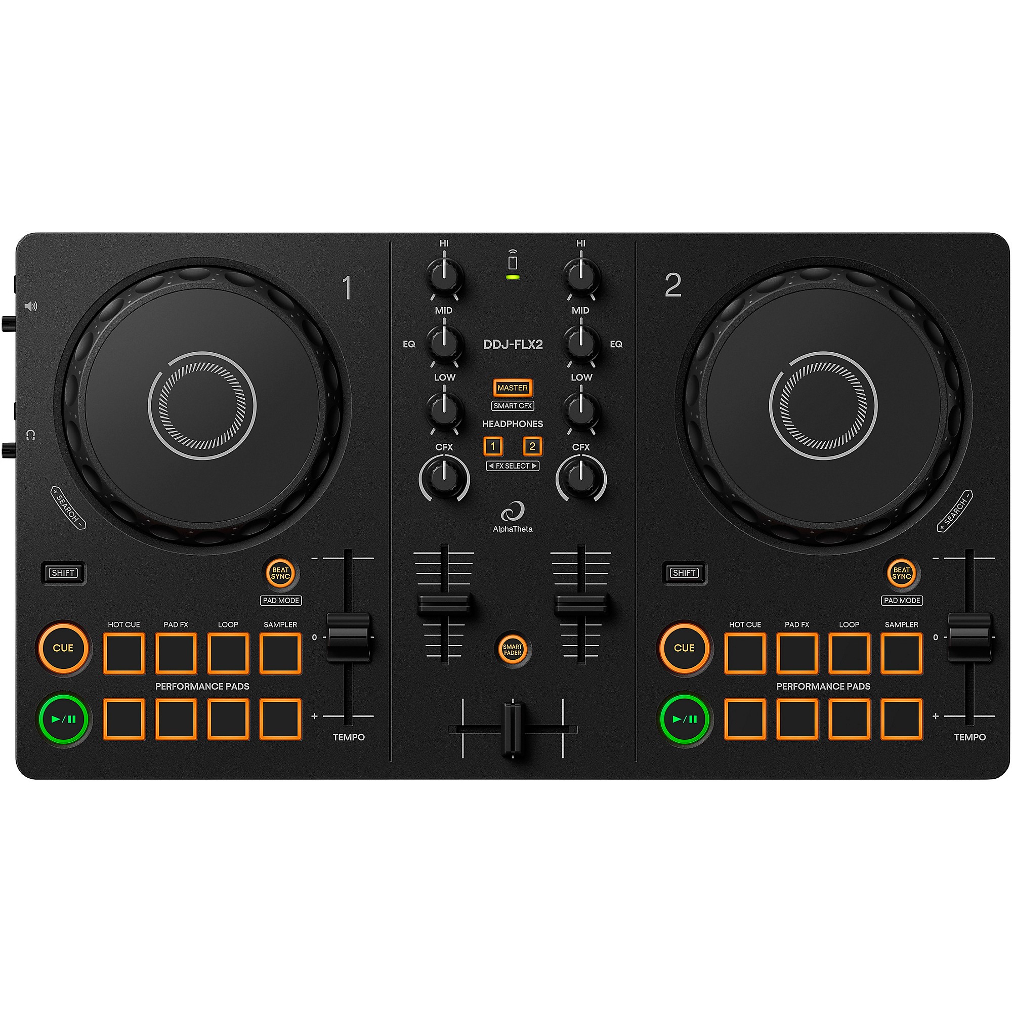 AlphaTheta DDJ-FLX2 Entry-Level DJ Controller for rekordbox and