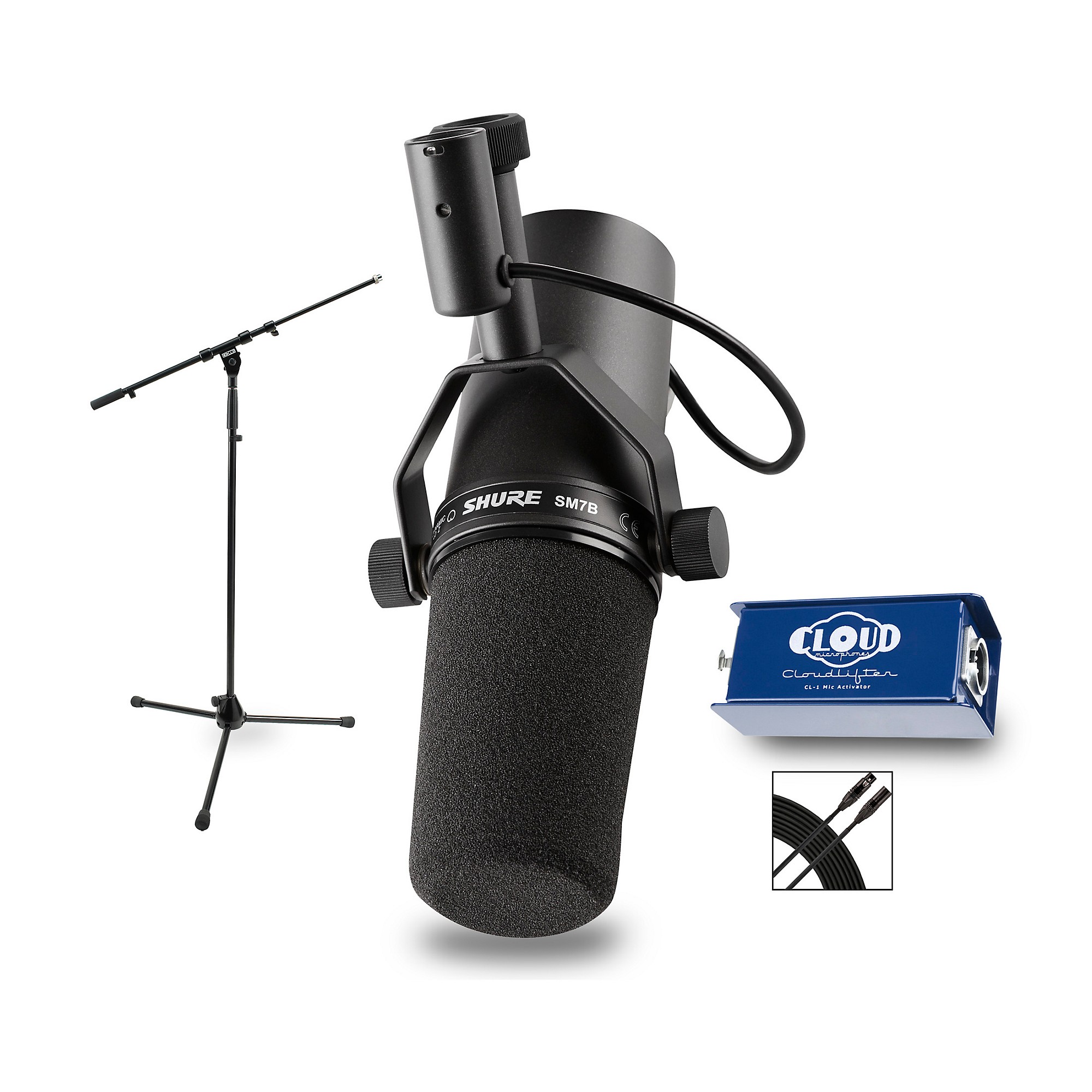 Shure SM7B with Cloudlifter CL-1 & Accessories | Music & Arts