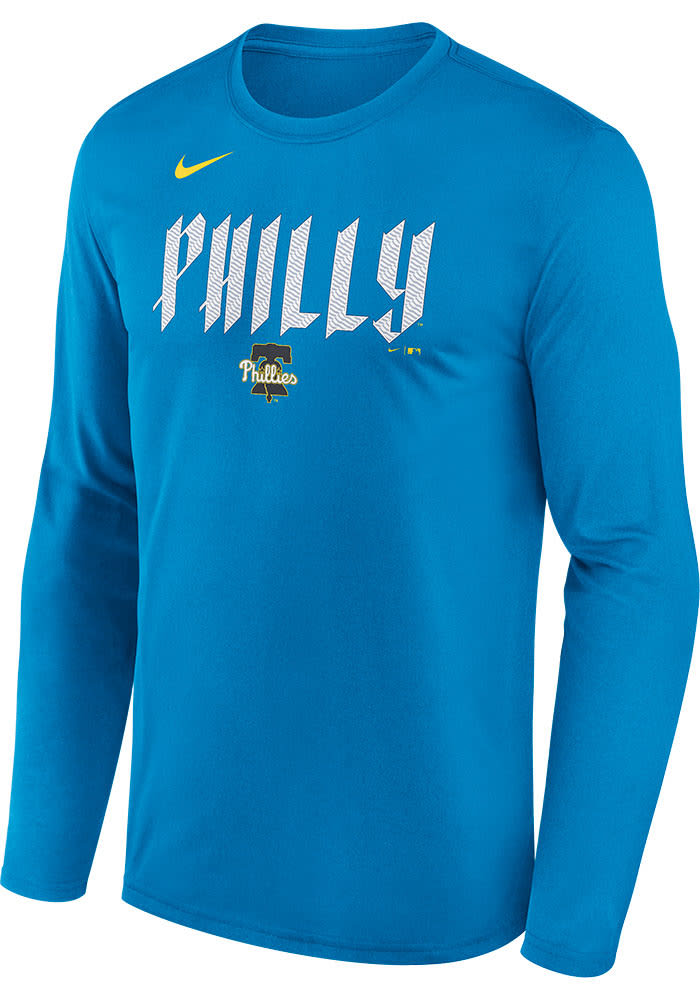 Nike Philadelphia Phillies BLUE City Connect Long Sleeve T-Shirt