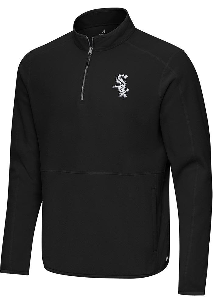 Antigua Chicago White Sox Mens BLACK Step Up Pullover - 4613426