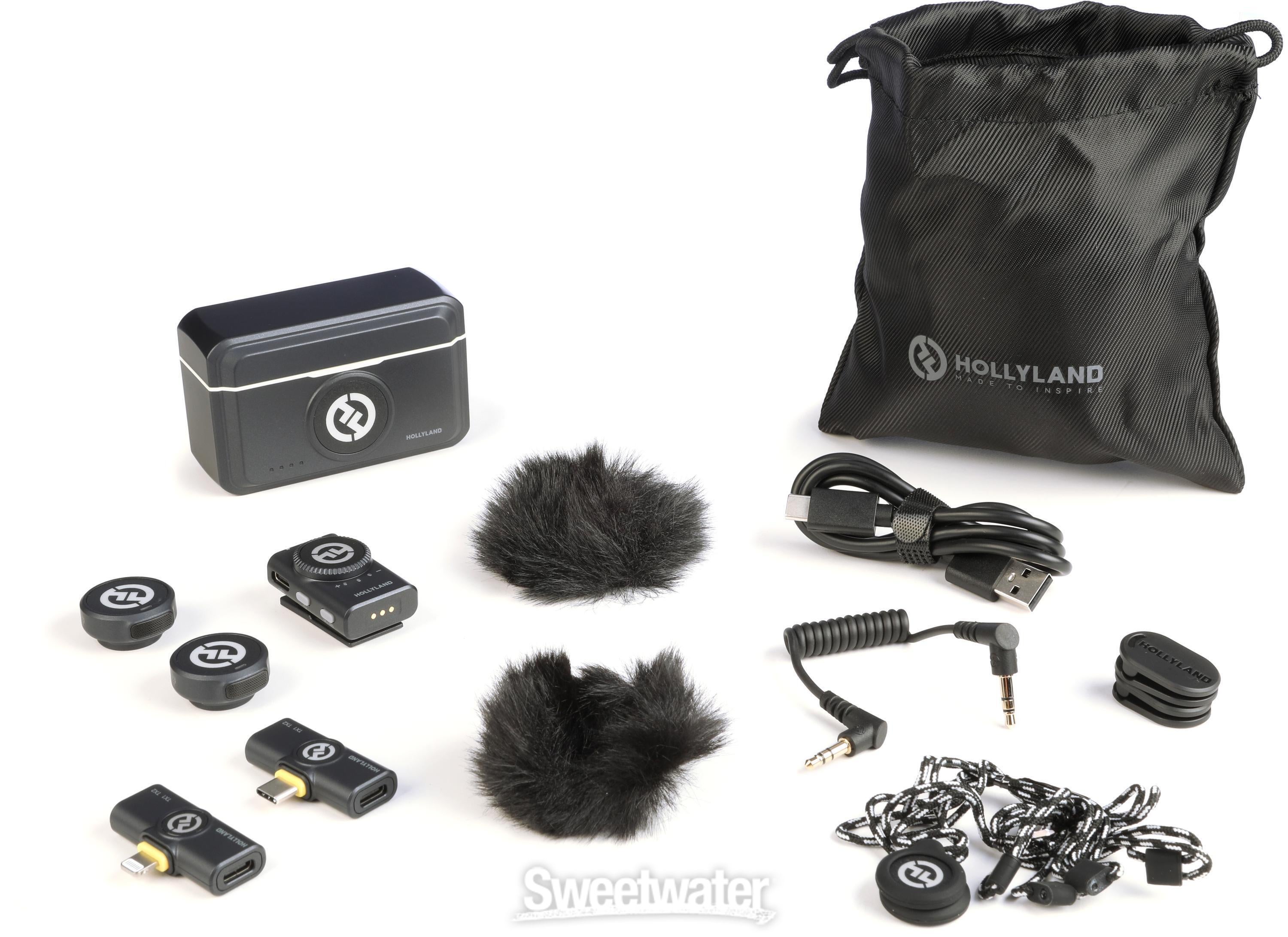 Hollyland Lark M2 Lavalier Microphone Combo - Shine Charcoal