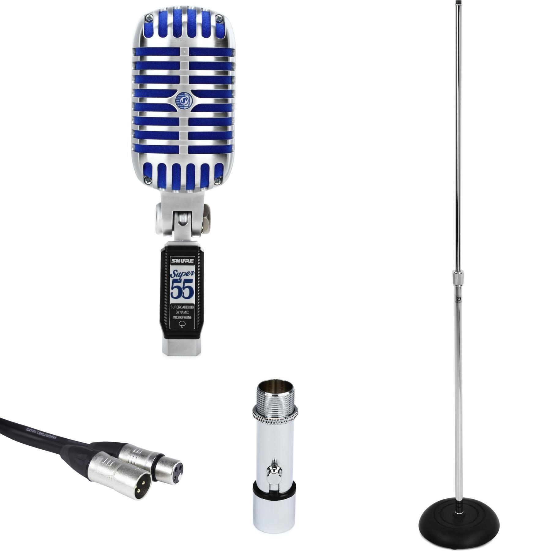 Shure Super 55 Deluxe Supercardioid Dynamic Vocal Microphone and