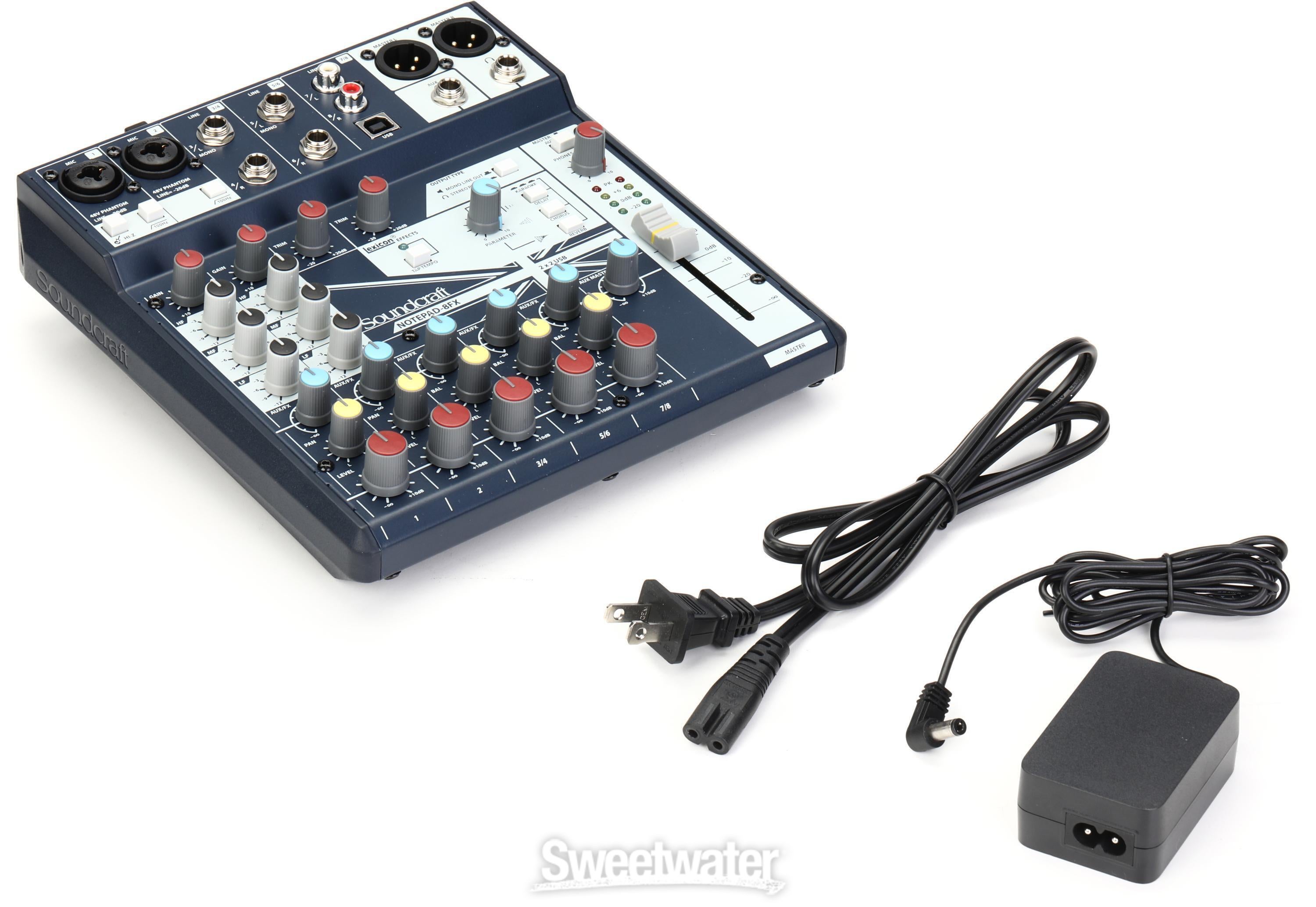 Soundcraft Notepad-8FX Mixer with Effects | Sweetwater