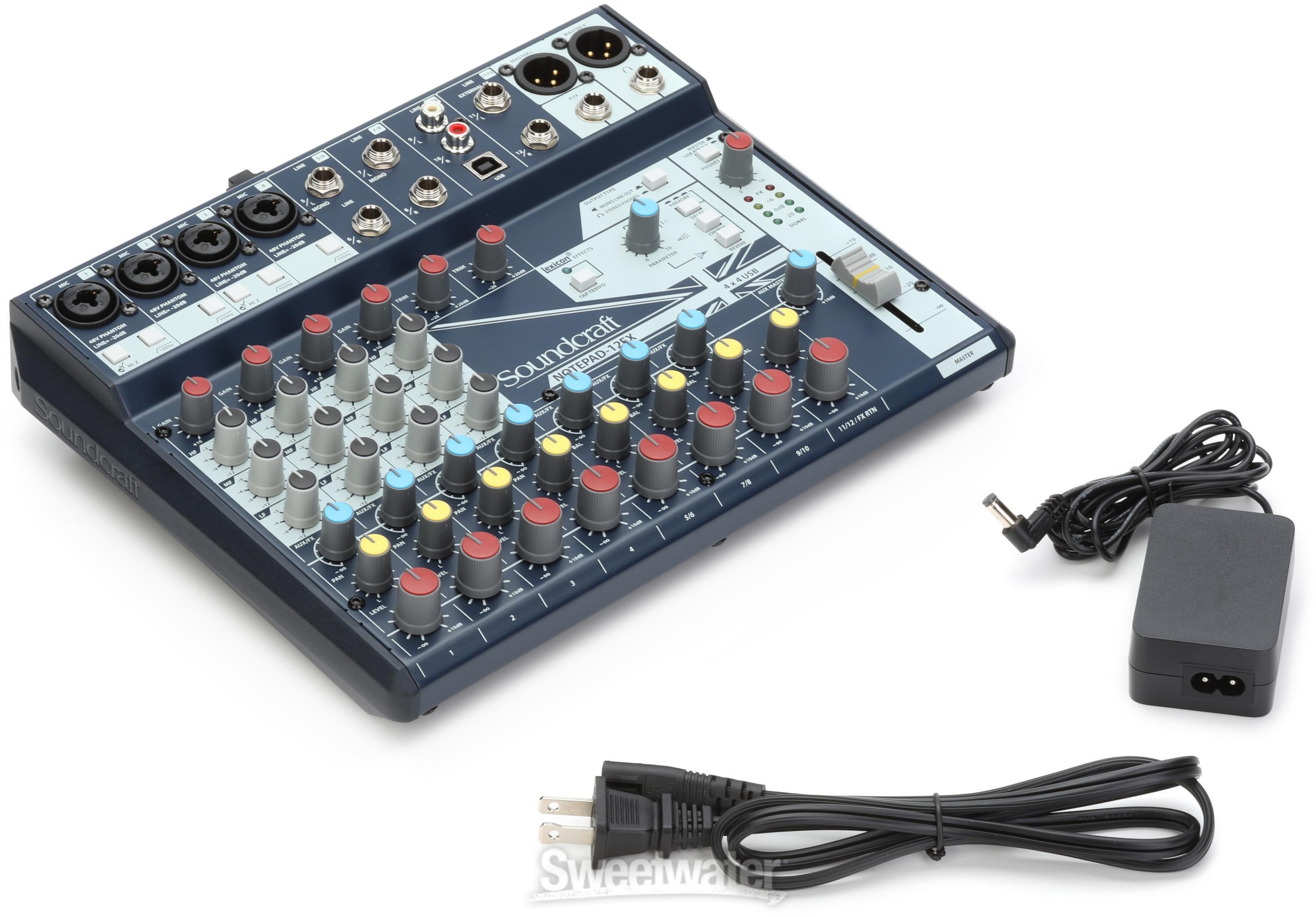 Soundcraft Notepad-12FX 12-channel Analog Mixer with USB | Sweetwater