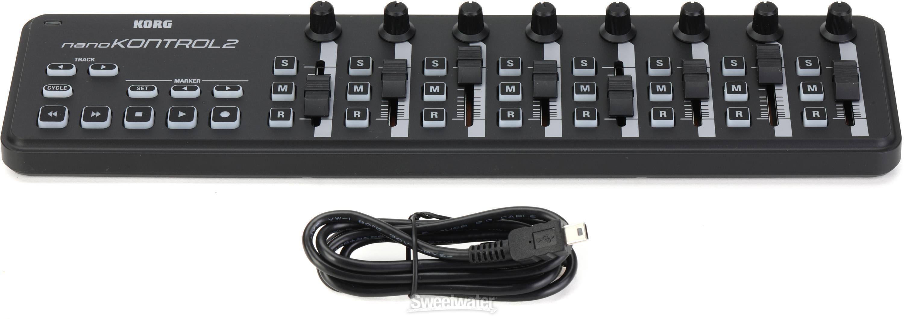 Korg nanoKONTROL2 MIDI Control Surface - Black | Sweetwater