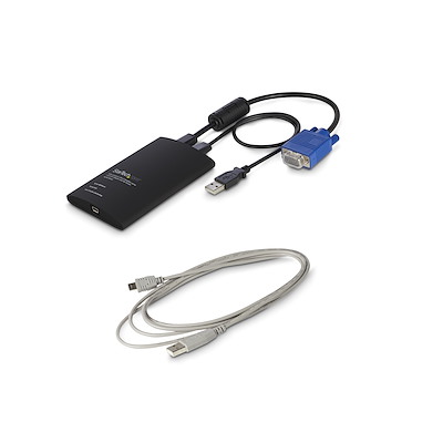 KVMコンソールアダプター ノートPC用／USB VGA対応／ファイル転送