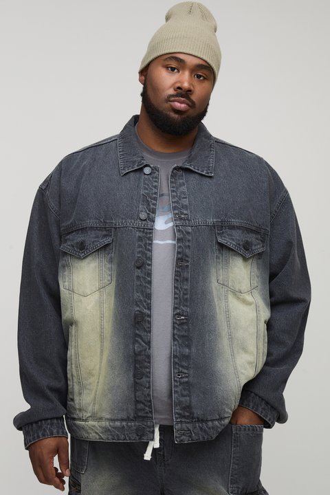 Men's Oversized Jean Jackets | boohooMAN USA