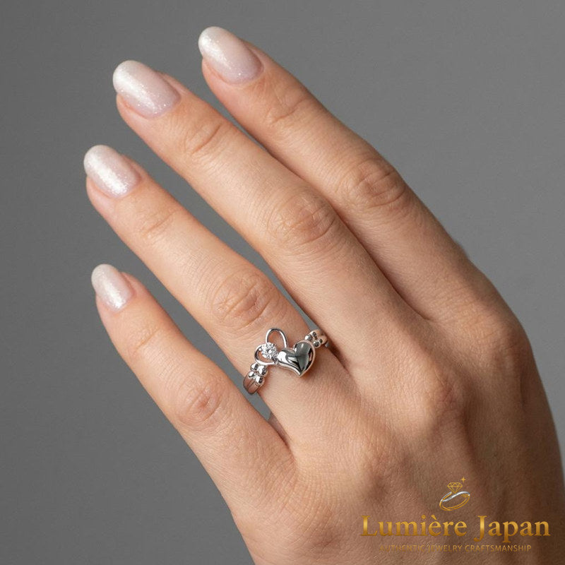 新商品｜日本製 Jump Heart CZ Ring（ジャンプハートCZリング） 手元で