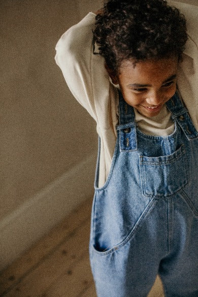 The Simple Folk〛 The Oversized Denim Dungaree – Melty Colors