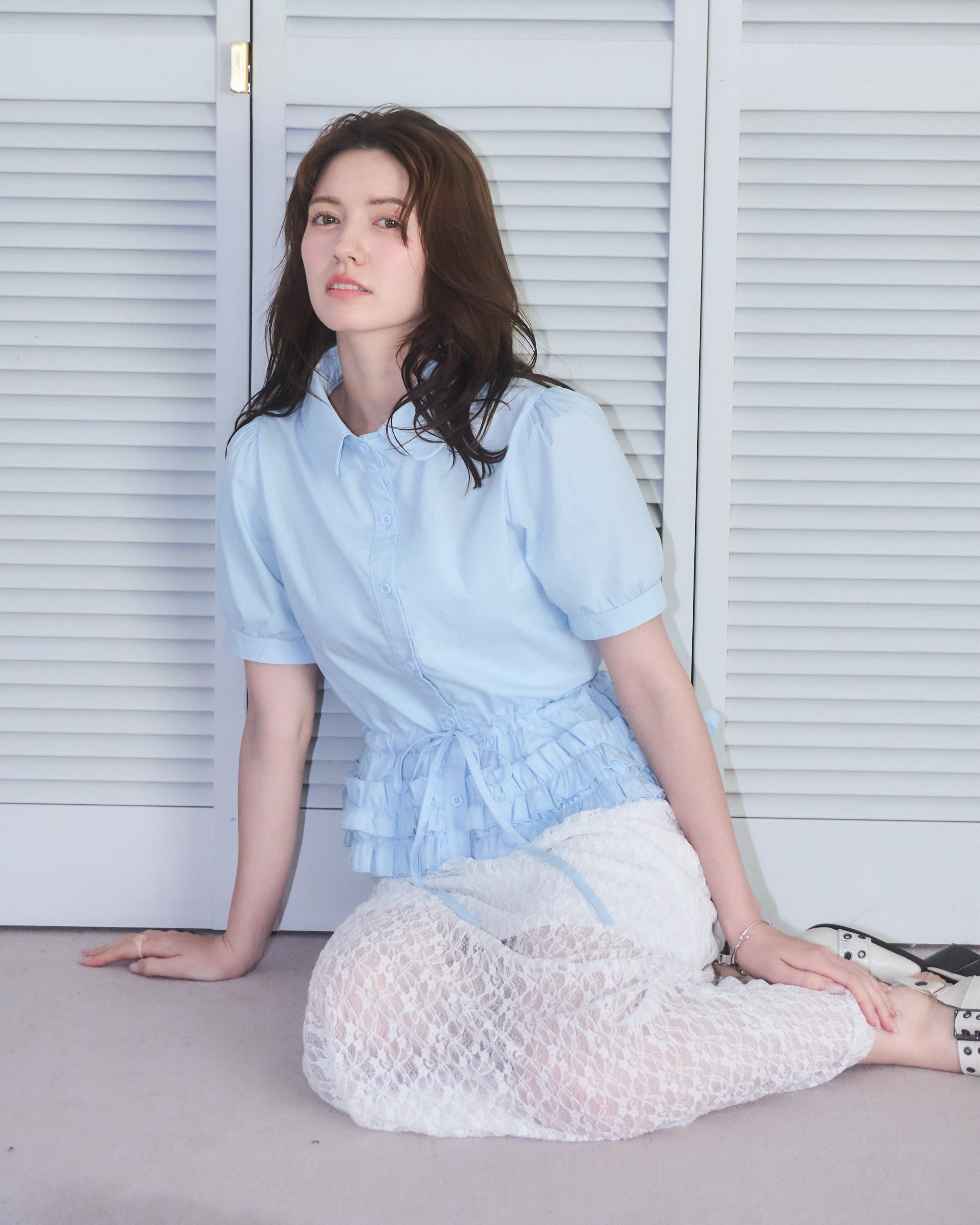 フリルヘム半袖シャツ｜MELLOWNEON (メロウネオン) 公式サイト