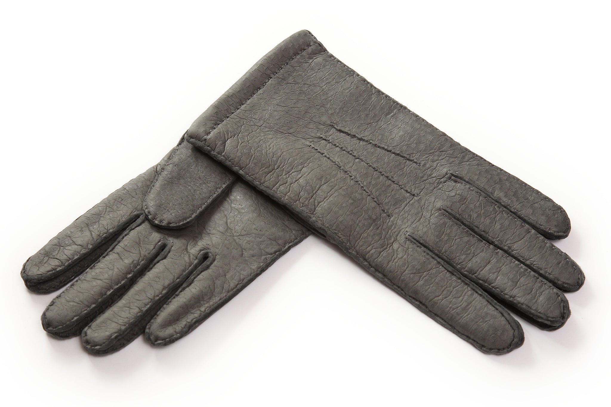 メンズ手袋◇カピバラ◇ブルー/BLUE《アウトステッチ・カシミヤ》 – Merola