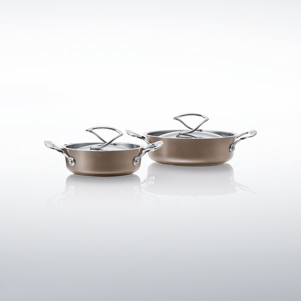 マイヤー サーキュロン 2ピースセット(両手鍋 16cm / 20cm) シャンパン