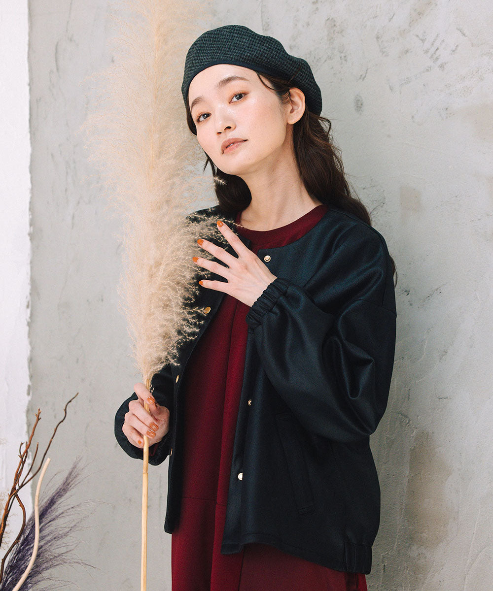 大きいサイズ レディース レザーライク ブルゾン アウター｜sabstreet