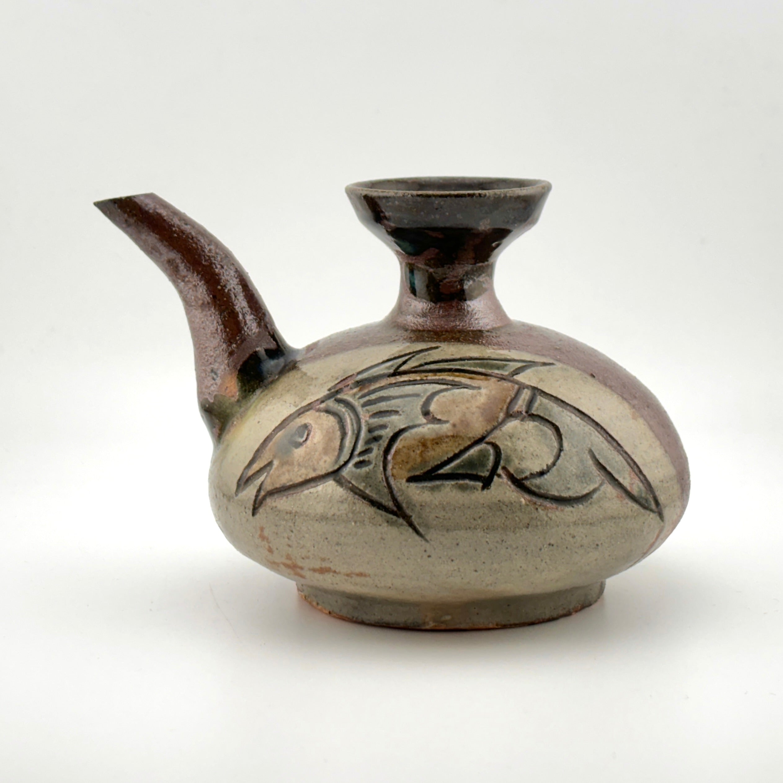 金城次郎 海老魚文 8寸皿 壺屋焼 沖縄 焼物 やちむん 直径約24cm 金城