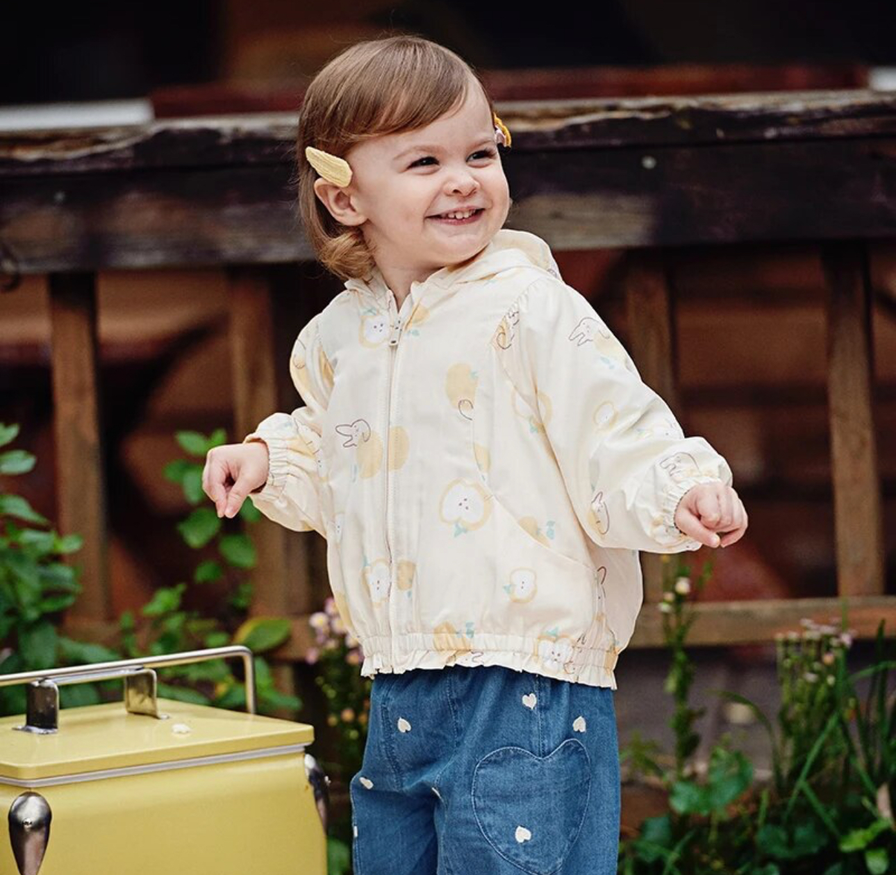 mini closet / ハートドット刺繍デニムパンツ DB1248605