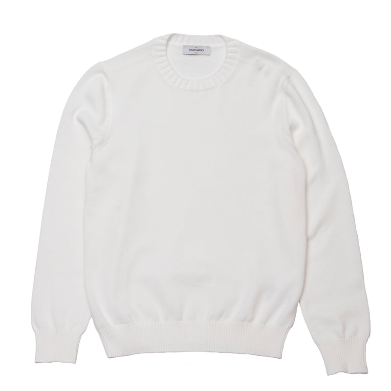 8G ソフトコットン リブ クルーネック L/SLV ホワイト – MINIMAL WARDROBE