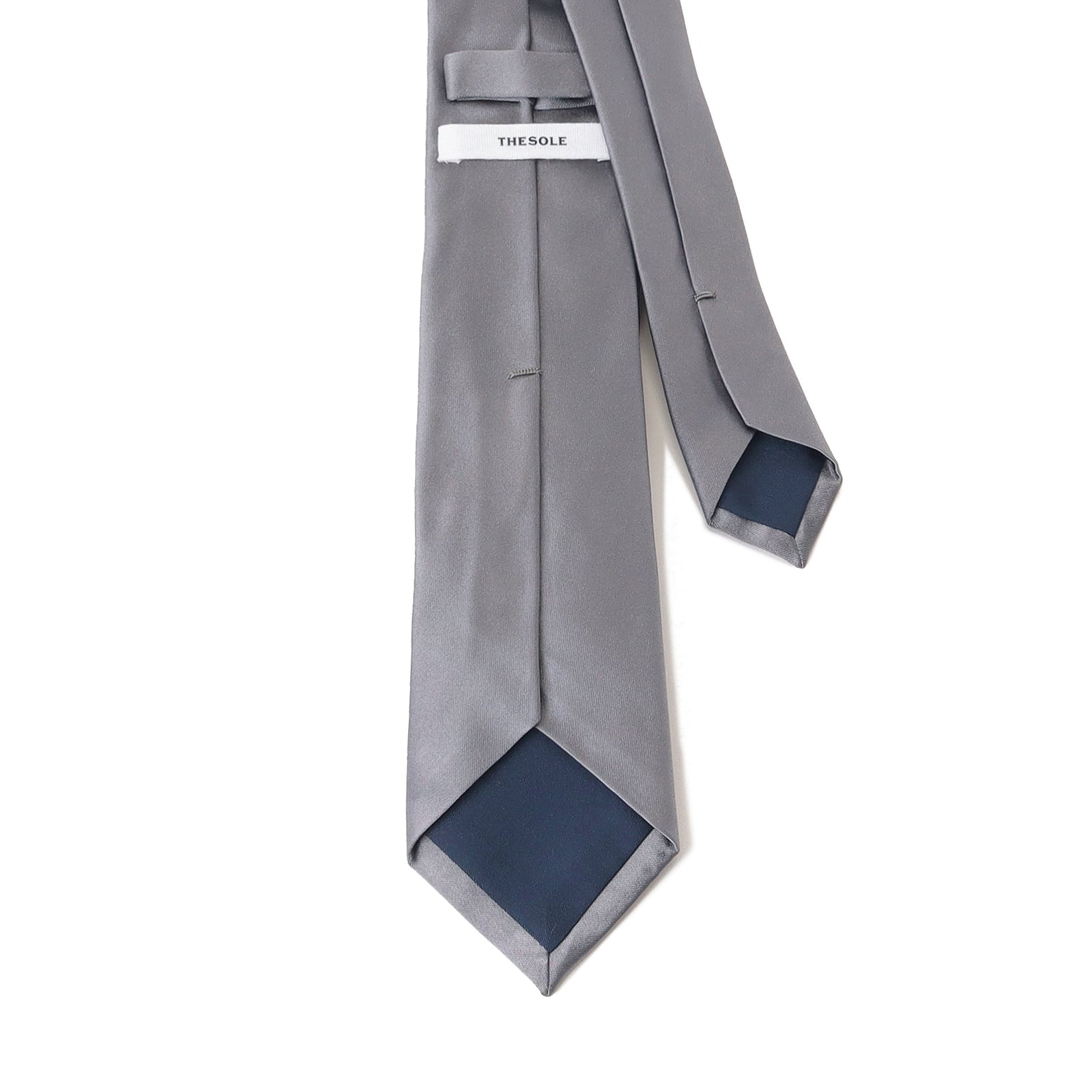 干場監修】 シルクサテン ソリッドタイ グレー – MINIMAL WARDROBE