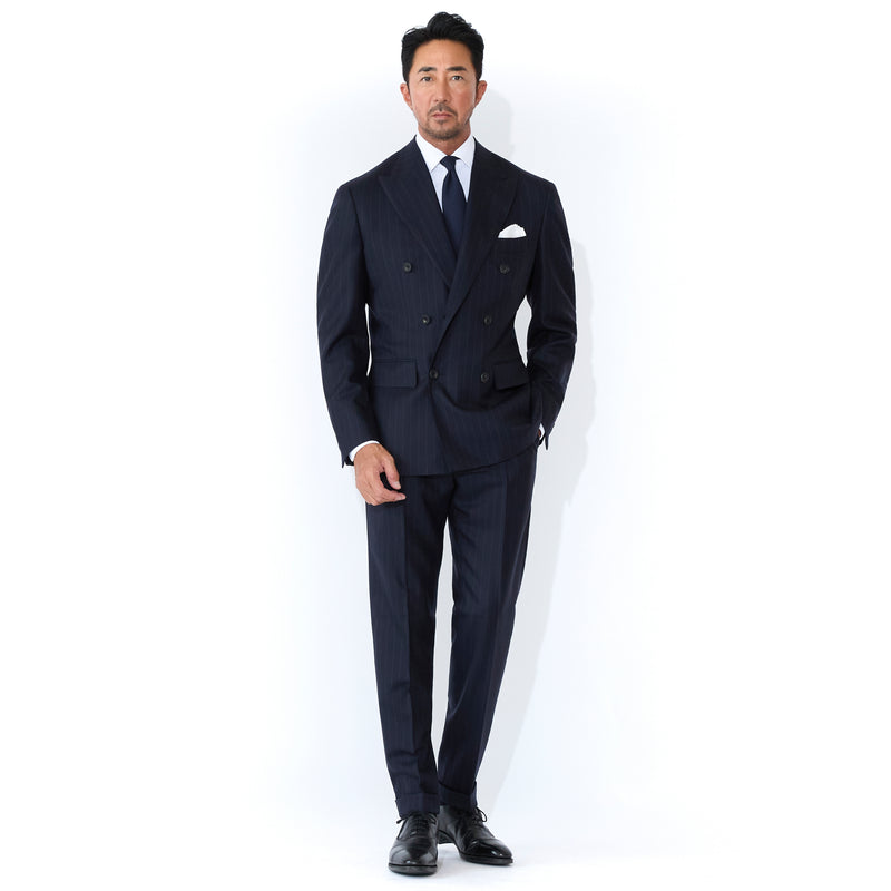 干場モデルメイド トゥ メジャー 6Bダブル ツーピーススーツ ネイビー