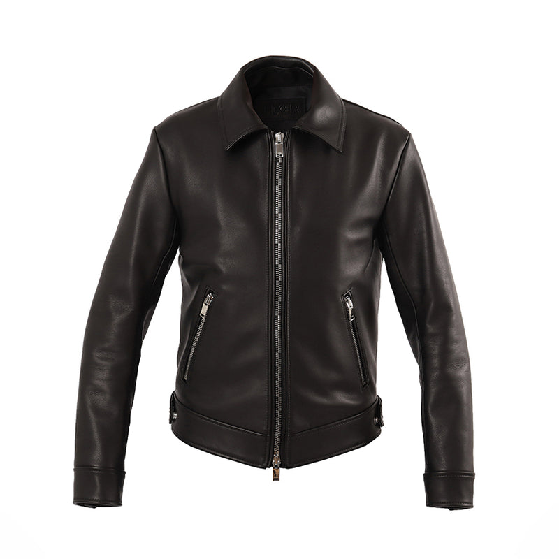 F9 シングルライダースレザー カウレザー ブラック – MINIMAL WARDROBE