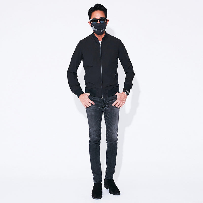 4Way ストレッチ MA-1 フライトジャケット ブラック 061_A – MINIMAL