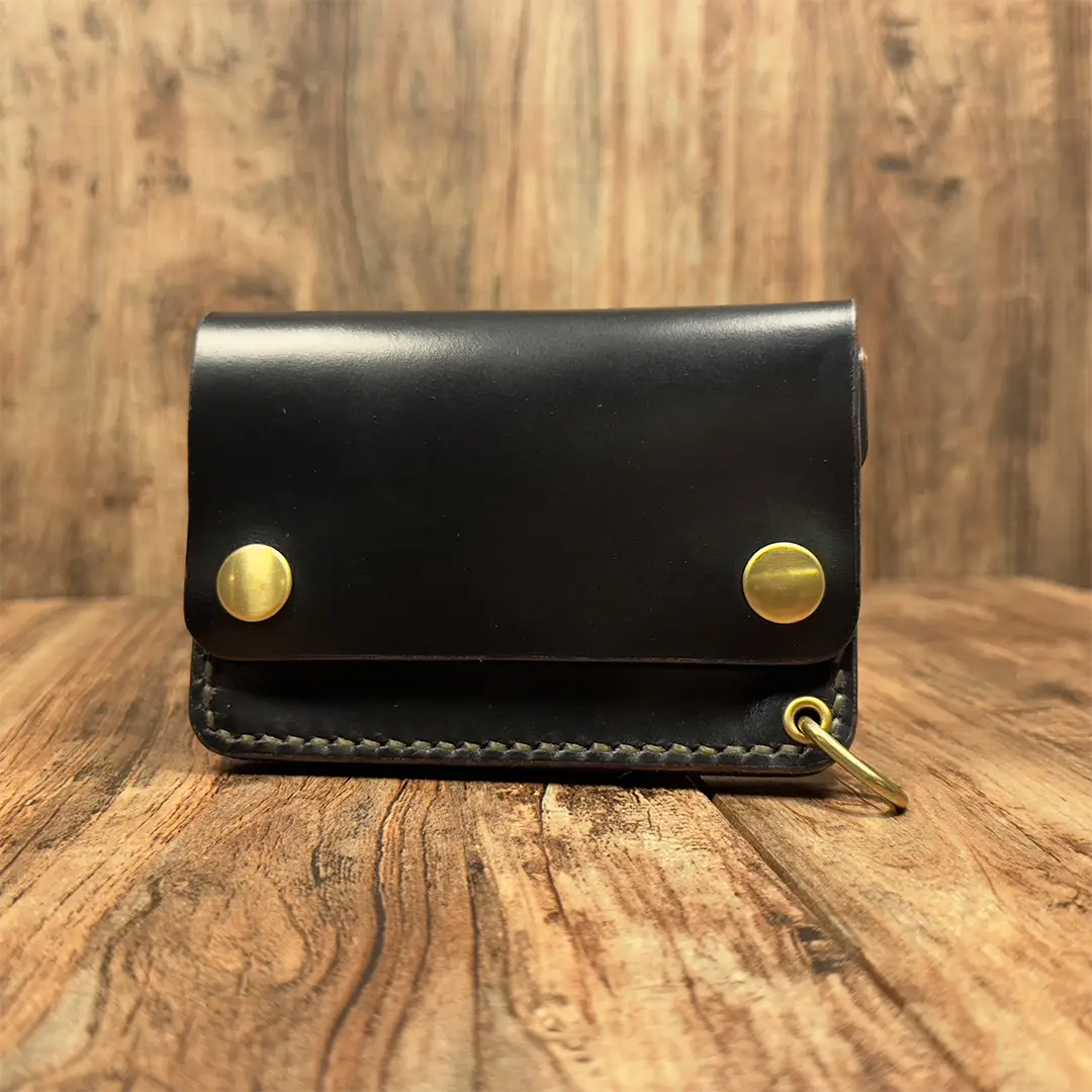 ブラック茶芯】Horweenクロムエクセルレザー使用｜ショートトラッカー