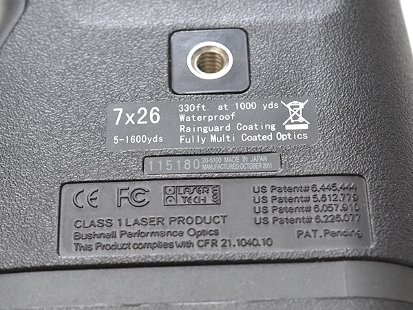 米軍実物 Bushnell Elite 1500 Optical Laser Rangefinder 7x26 レンジ