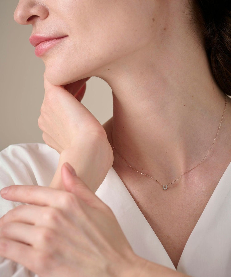 K10MPG ダイヤモンド ホースシュー ネックレス（761746） ｜ women