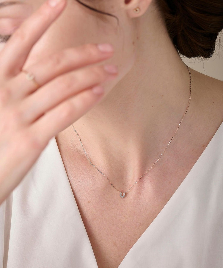 K10MPG ダイヤモンド ホースシュー ネックレス（761746） ｜ women