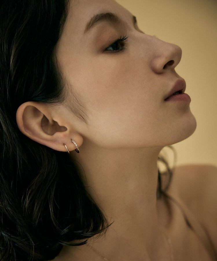 トーン] K18RBG フープ ピアス スキニー M（307038） ｜ women