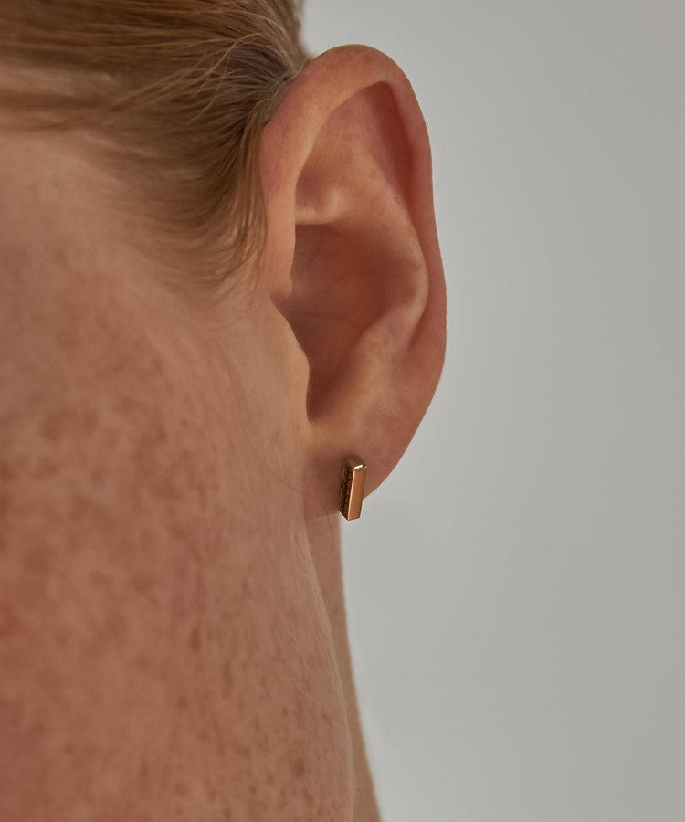 K18RBG SV925 ダイヤモンド バー ピアス（307033） ｜ women