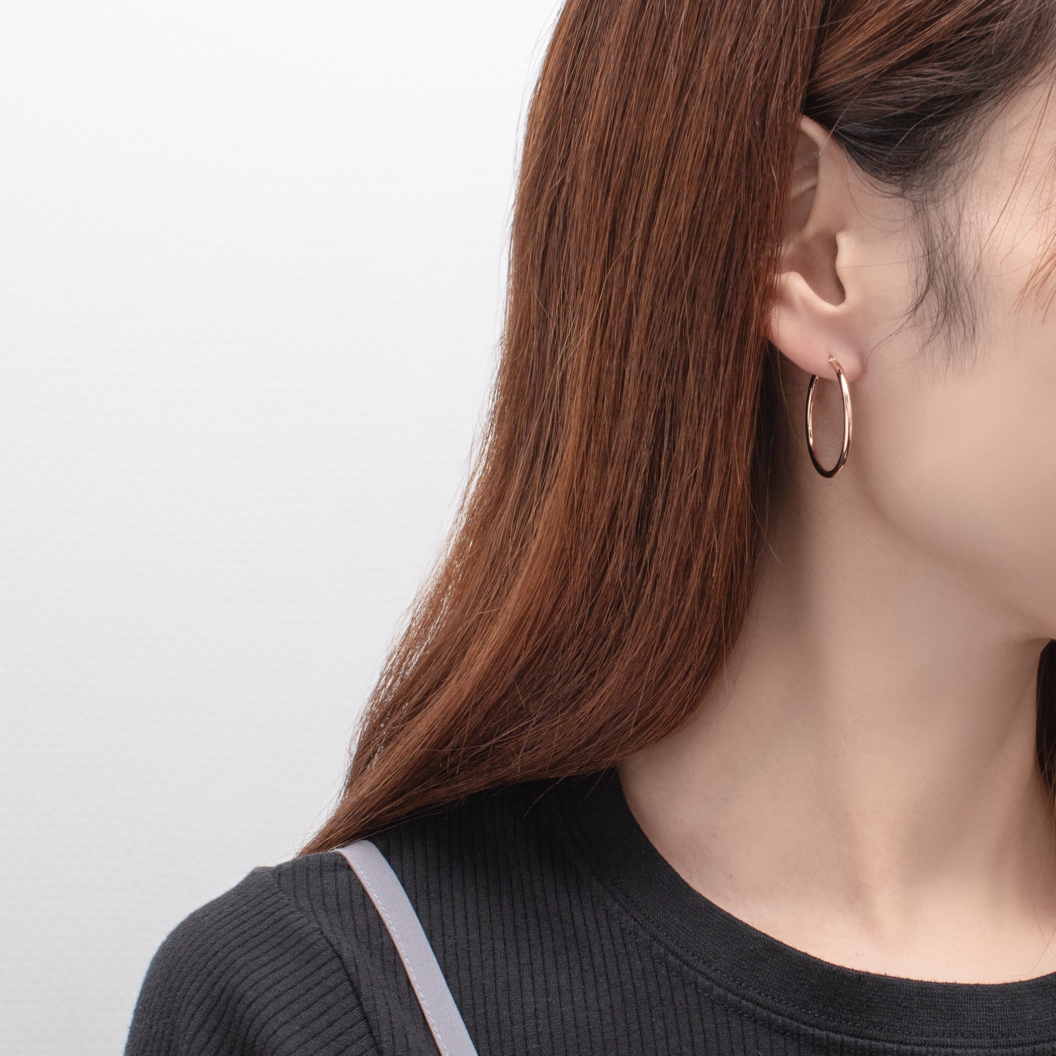 K18 ピンクゴールド フープ ピアス – Milluflora | ミルフローラ