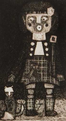 駒井哲郎 人形 銅版画 107/200 駒井哲郎 人形 銅版画 107/200