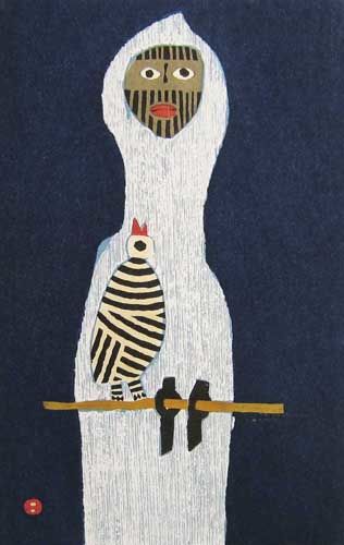 畦地梅太郎作品【鳥と道具】の買取・査定はミライカ美術にお任せください