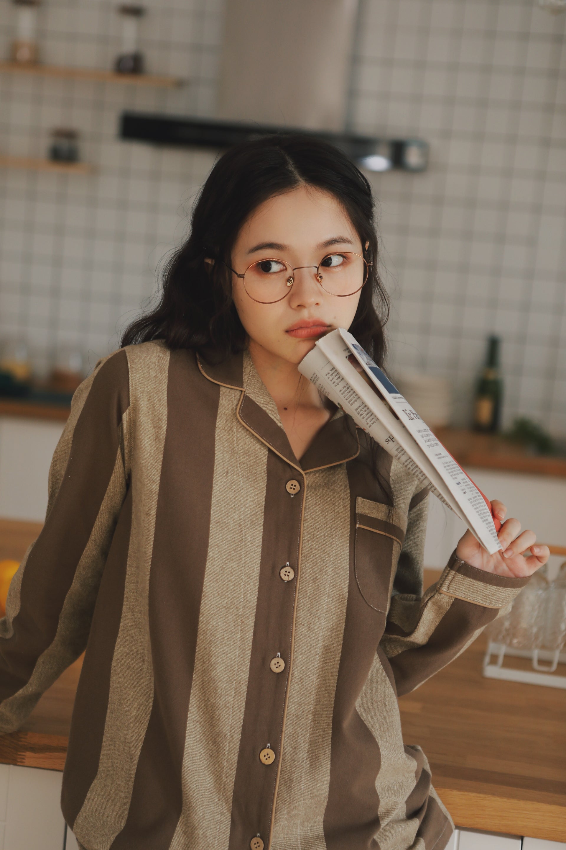 綿100% 【プレミアム ペアパジャマ】 長袖 襟付き 男女兼用 上下セット