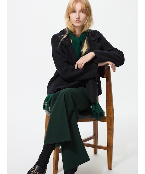 ダブルフェイスショートコートリラックスフィット｜ユニクロの通販