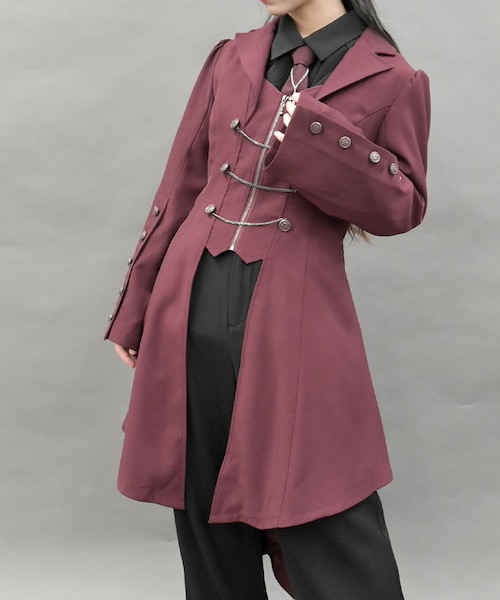 燕尾デザインロングジャケット｜アクシーズファムの通販｜&mall