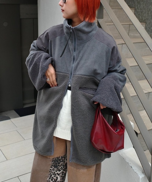 etsinta/エシンタ】リメイクフリースオーバージャケット｜チャオ