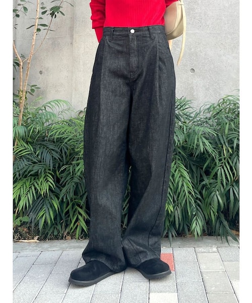 タックデザインカーブデニム｜アングリッドの通販｜&mall（アンド