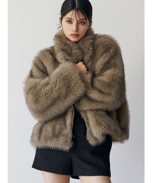 MIXフェイクファーブルゾン｜ムルーアの通販｜&mall（アンドモール