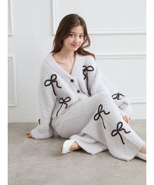 リボンフェザーロングパンツ｜ジェラートピケの通販｜&mall（アンド