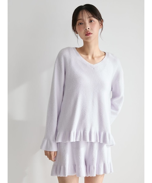 スムーズィーリブフリルプルオーバー｜ジェラートピケの通販｜&mall