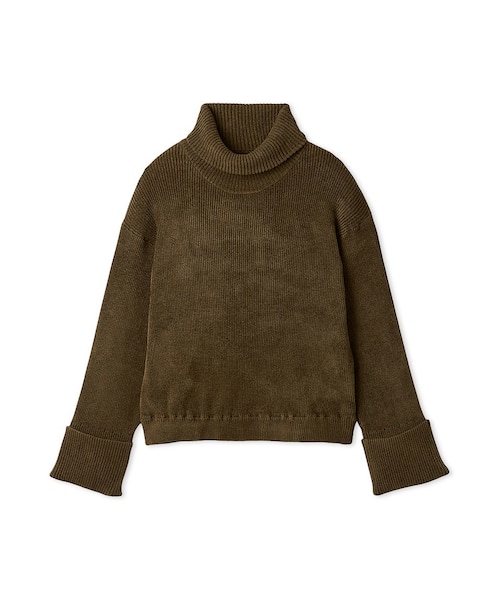 セットアップ対応】モールヤーンタートルニットプルオーバー｜ミラ