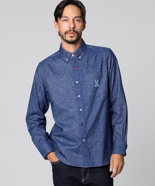 ARCHIVE]マルチカラーボタン ストレッチネル シャツ｜サイコバニーの